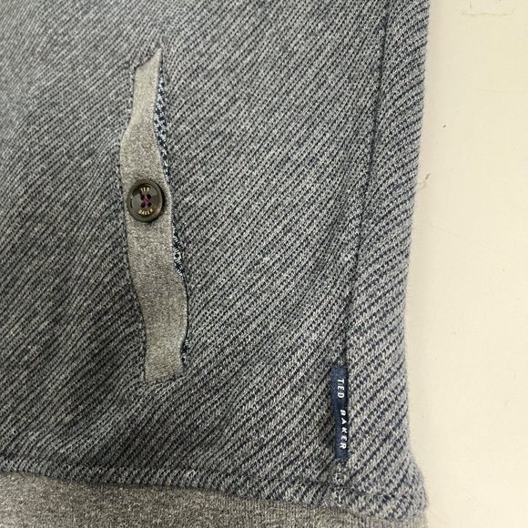 Men's Gray Shawl Collar Sweater - Picture 5 of 9